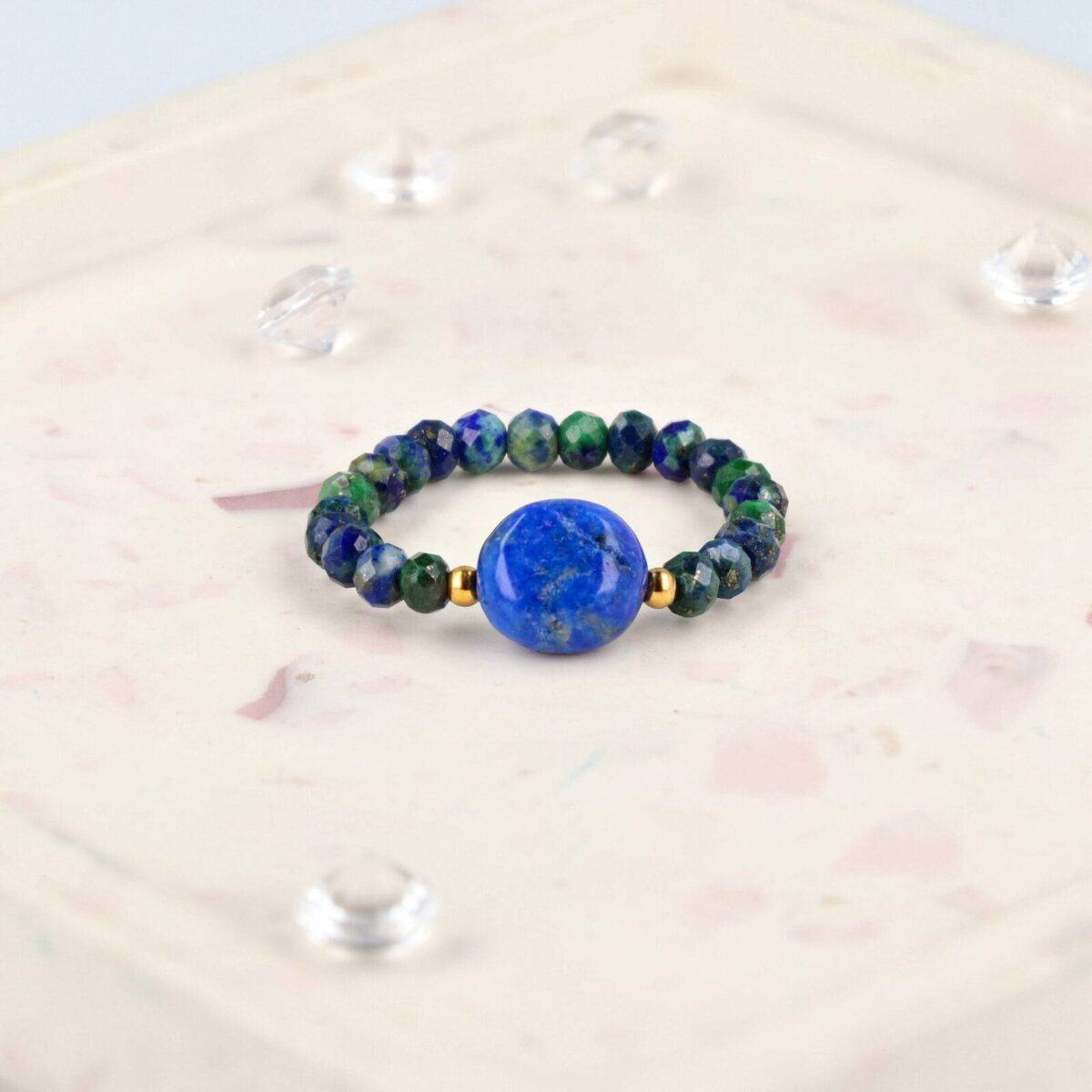 Pierścionek Lapis Lazuli, Azuryt