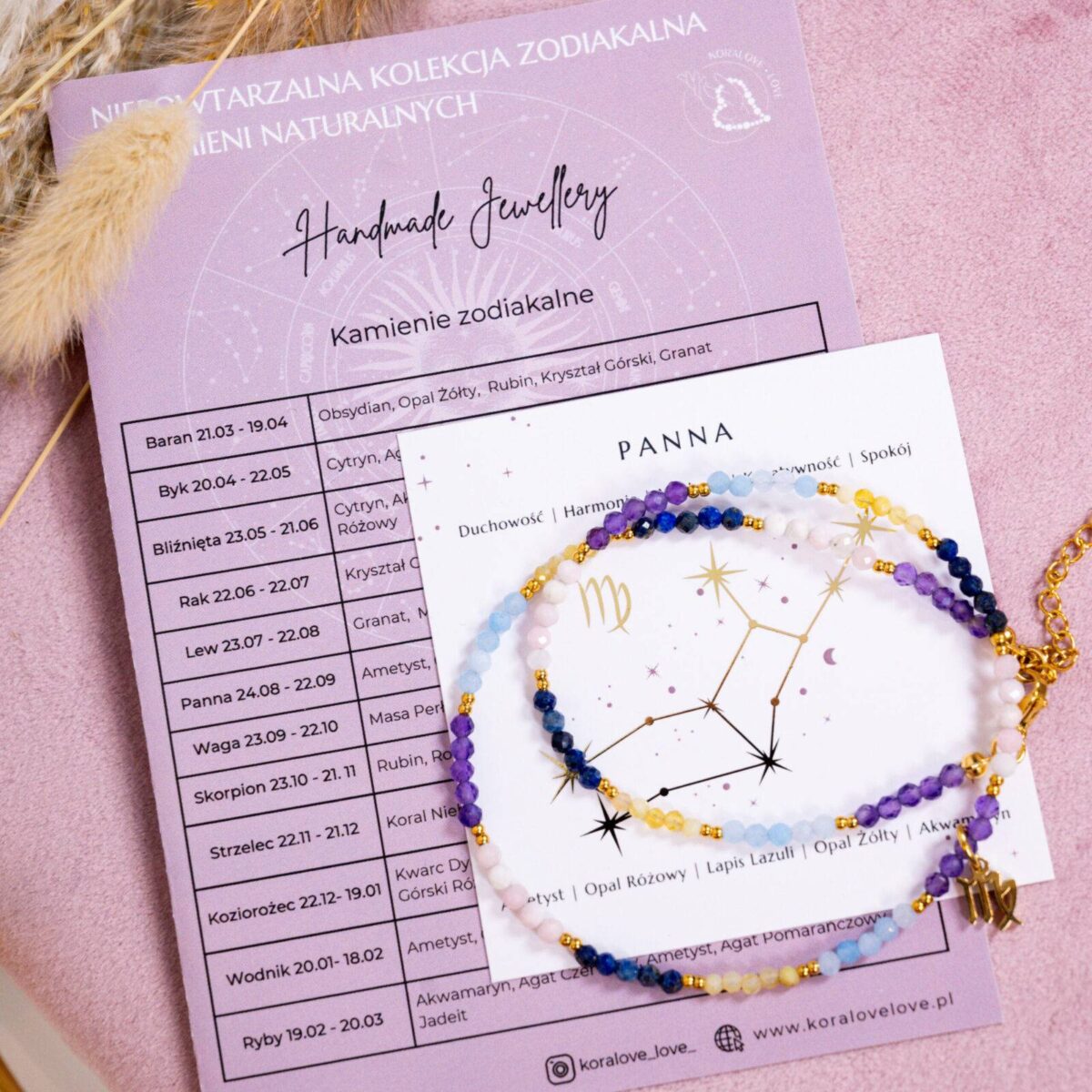 Zestaw Zodiakalny - naszyjnik i bransoletka