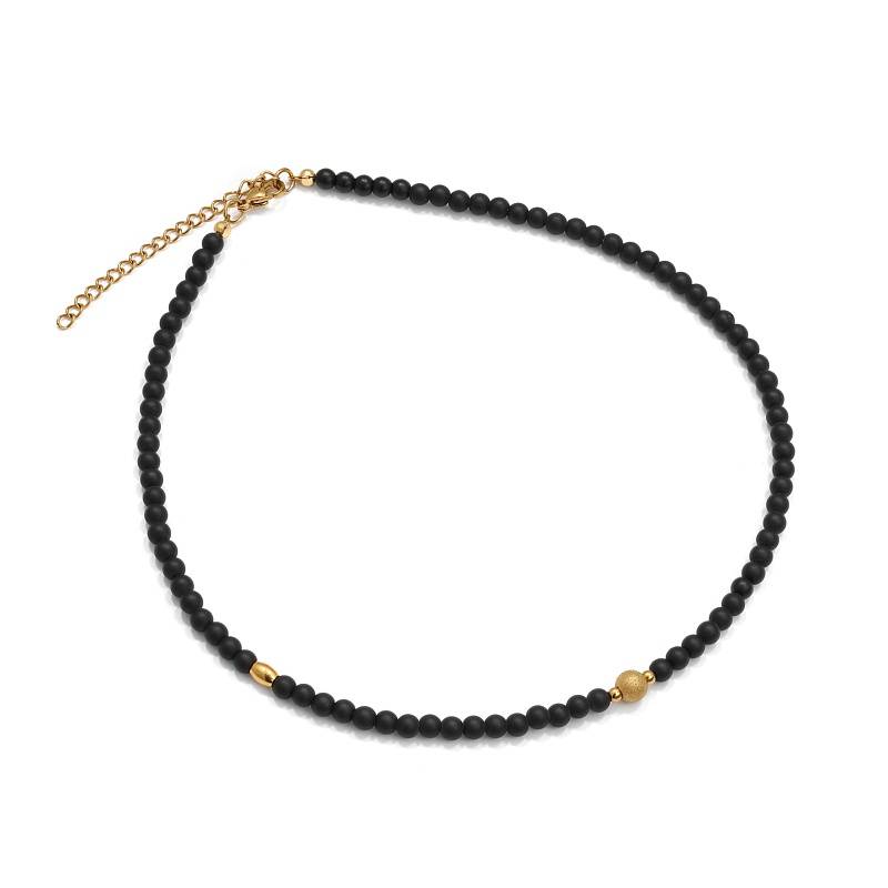 choker onyks matowy
